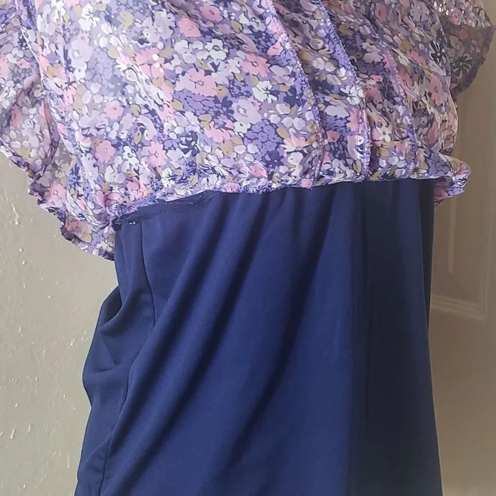 Justice flower ruffled top
